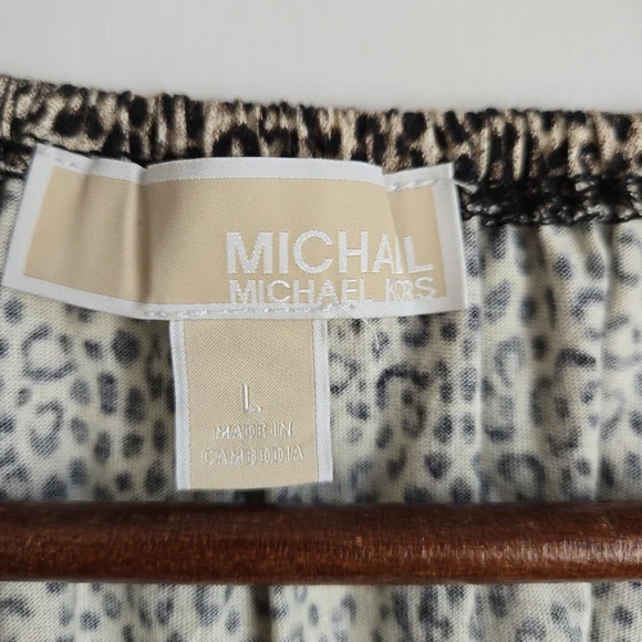 Michael Kors Animal Print Top Size L - Picture 4 of 6